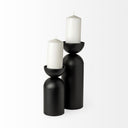 Alex Small Black Metal Cylindrical Table Candle Holder - Default Title