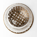 Reena I Small Gold Woven Metal Base Table Candle Holder - Default Title