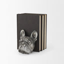 Bruno Set of 2 5L x 5W Silver American Bulldog Bookends - Default Title