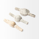 Oro Set of 3 White Tribal Inspired Measuring Cups - Default Title