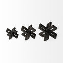 Aleph Set of 3 Black Metal Small Medium Large Jacks - Default Title