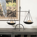Adilah 16L x 10W Black Metal Vintage Inspired Weighing Scale - Default Title