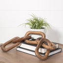 Alix 29L x 5W Brown Wooden Hand-Made 5 Link Chain - Default Title