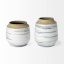Sonnett Tall WhiteBlue Ceramic Vase - Default Title