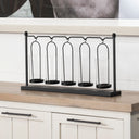 Erlen Black Metal Hanging Votive Five Candle Table Candle Holder - Default Title