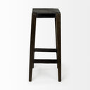 Nell 30 Seat Height Black Metal Seat Foot Rest With Black Wood Legs Stool - Default Title
