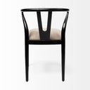 Trixie I Black Wooden Base w Dark Taupe Fabric Seat Dining Chair - Default Title
