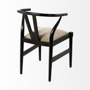 Trixie I Black Wooden Base w Dark Taupe Fabric Seat Dining Chair - Default Title