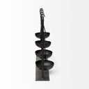 Enos 19L x 3W Black Metal 4 Bowl Ancient Spice Market Decorative Display - Default Title