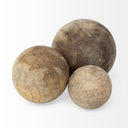 Carrick Set of 3 Natural Wood Decorative Spheres - Default Title