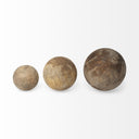 Carrick Set of 3 Natural Wood Decorative Spheres - Default Title