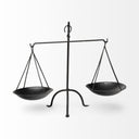 Adilah 16L x 10W Black Metal Vintage Inspired Weighing Scale - Default Title
