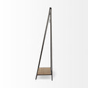 Carell 31L x 18W Black Metal And Wood Shelf Hall Tree - Default Title