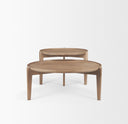 Cleaver Set of 2 40 31 Round Brown Solid Wood Nesting Coffee Tables - Default Title