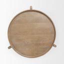 Cleaver I 22 x 24 Round Top Brown Solid Wood Accent Table - Default Title