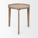 Cleaver I 22 x 24 Round Top Brown Solid Wood Accent Table - Default Title