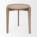 Cleaver I 22 x 24 Round Top Brown Solid Wood Accent Table - Default Title