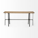 Helios II 60L x 14W x 29H Rectangular Brown Raised Edge Top Console Table - Default Title