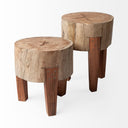 Asco 15H Rustic Solid Reclaimed Wood Stool - Default Title