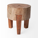 Asco 15H Rustic Solid Reclaimed Wood Stool - Default Title