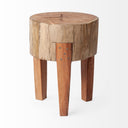 Asco 18H Rustic Solid Reclaimed Wood Stool - Default Title
