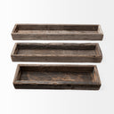 Vernon Small 24L x 7W Brown Reclaimed Wood Tray - Default Title