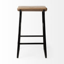 Conan 25 Seat Height Brown Wood Seat Black Metal Frame Counter Stool - Default Title