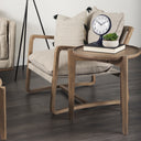 Cleaver I 22 x 24 Round Top Brown Solid Wood Accent Table - Default Title