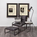 Hornet II Black Leather Body Metal Frame Accent Chair - Default Title