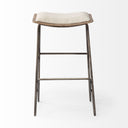Katniss 26 Total Height Cream Fabric Seat Gold Metal Frame Counter Stool - Default Title