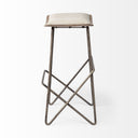 Katniss 26 Total Height Cream Fabric Seat Gold Metal Frame Counter Stool - Default Title