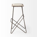 Katniss 30 Total Height Cream Fabric Seat Gold Metal Frame Bar Stool - Default Title