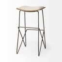 Katniss 30 Total Height Cream Fabric Seat Gold Metal Frame Bar Stool - Default Title