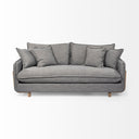 Roy I 84 Castlerock Gray Upholstered Three Seater Sofa - Default Title