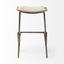 Katniss 26 Total Height Cream Fabric Seat Gold Metal Frame Counter Stool - Default Title