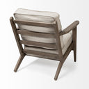 Olympus VI Beige Fabric Wrapped Wooden Frame Accent Chair - Default Title