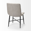 Barrow I Beige Fabric Wrap Black Metal Frame Dining Chair - Default Title