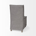 Elbert I Grey Fabric Slip-Cover Brown Wooden Base Dining Chair - Default Title