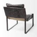 Hornet II Black Leather Body Metal Frame Accent Chair - Default Title