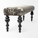 Alhambra 55L x 14W Upholstered Gray Seat WBlack Wood Legs Accent Bench - Default Title