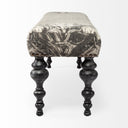 Alhambra 55L x 14W Upholstered Gray Seat WBlack Wood Legs Accent Bench - Default Title