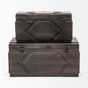 Cassia Set of 2 Brown Wooden Boxes - Default Title