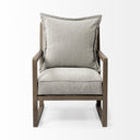 Sherlock Frost Gray Wood Frame Accent Chair - Default Title