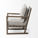 Sherlock Frost Gray Wood Frame Accent Chair - Default Title
