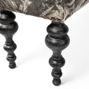 Alhambra 55L x 14W Upholstered Gray Seat WBlack Wood Legs Accent Bench - Default Title