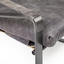 Hornet II Black Leather Body Metal Frame Accent Chair - Default Title