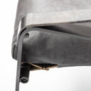Hornet II Black Leather Body Metal Frame Accent Chair - Default Title