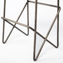 Katniss 26 Total Height Cream Fabric Seat Gold Metal Frame Counter Stool - Default Title