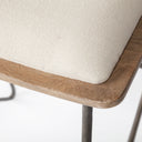 Katniss 30 Total Height Cream Fabric Seat Gold Metal Frame Bar Stool - Default Title