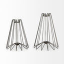 Madeline II Large Gunmetal Gray Metal Glass Test Tube Vase - Default Title